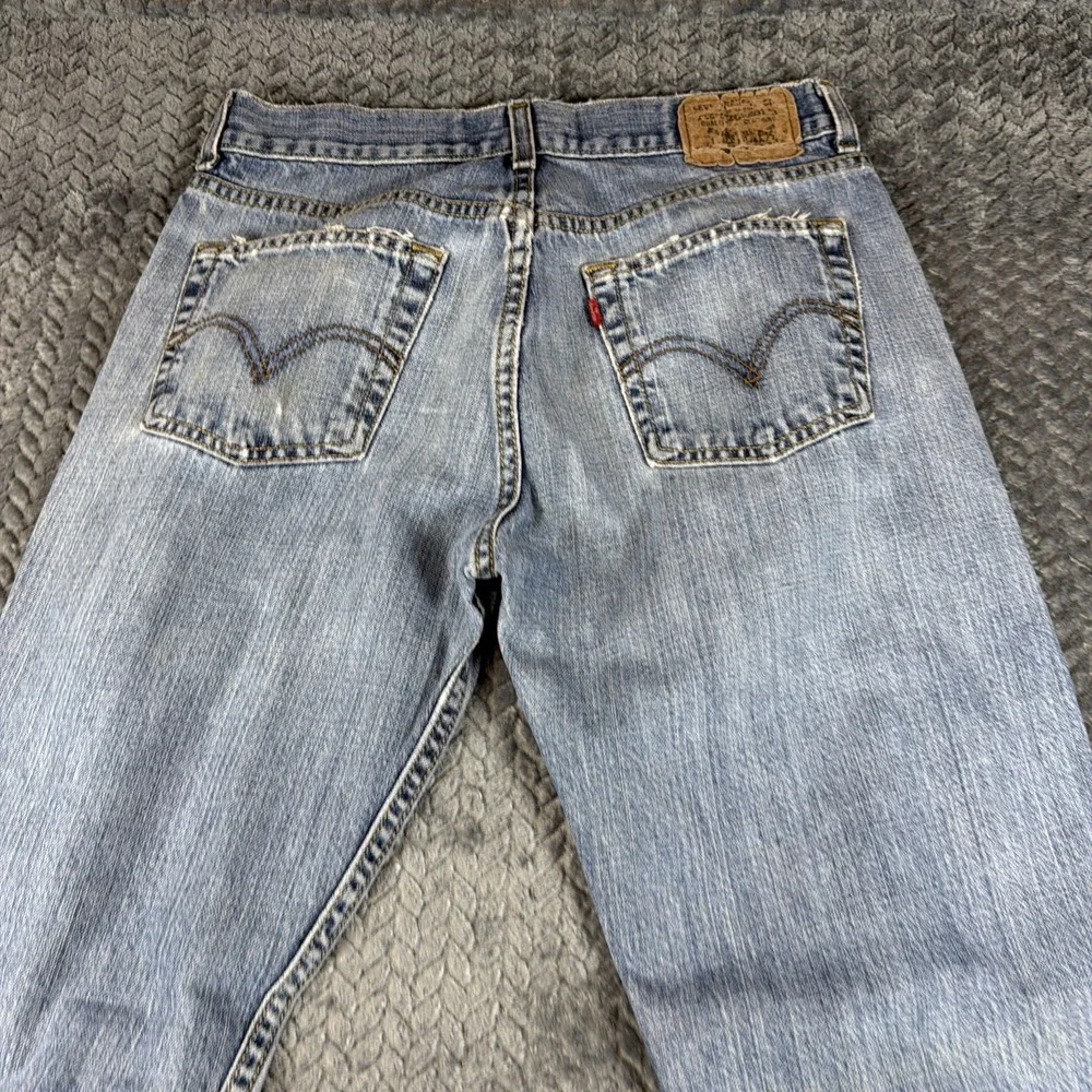 Levis 514 Jeans Mens 29x29 Medium Dark‎ Wash Cotton Slim Straight Denim Workwear